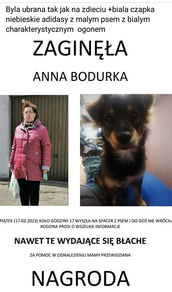 Anna Bodurka nadal nie została odnaleziona