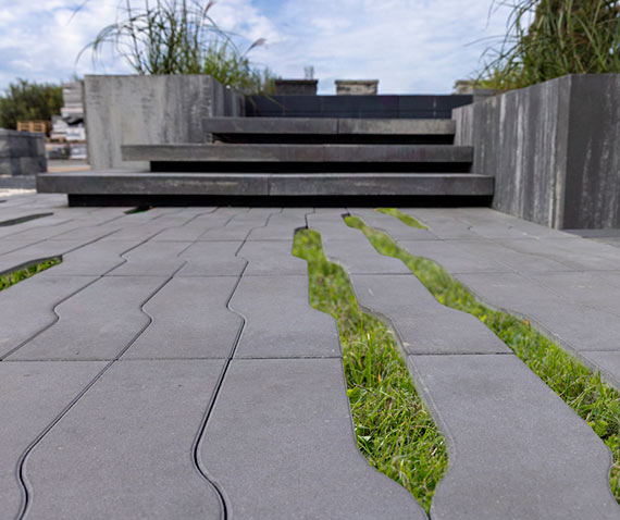 Symbioza zieleni i elementw betonowych w mikro parkach!